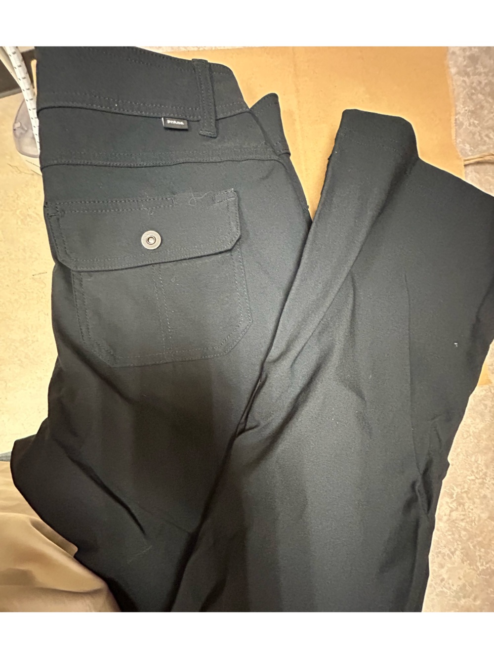 Prana Black Women's Military-Style Field Jeans with Button Flap Pocket